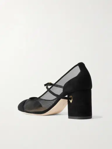 Jennifer Chamandi Paolo 65 Mesh And Suede Pumps | Thumbnail 3 Jennifer Chamandi Paolo 65 Mesh And Suede Pumps | Thumbnail 3
