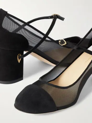 Jennifer Chamandi Paolo 65 Mesh And Suede Pumps | Thumbnail 4 Jennifer Chamandi Paolo 65 Mesh And Suede Pumps | Thumbnail 4