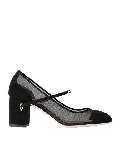 Jennifer Chamandi Paolo 65 Mesh And Suede Pumps | Thumbnail 1 Jennifer Chamandi Paolo 65 Mesh And Suede Pumps | Thumbnail 1