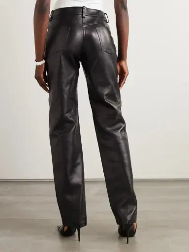 Magda Butrym Leather Straight-leg Pants | Thumbnail 3 Magda Butrym Leather Straight-leg Pants | Thumbnail 3