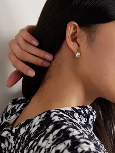 Sophie Buhai Reversible Silver Hoop Earrings | Thumbnail 2