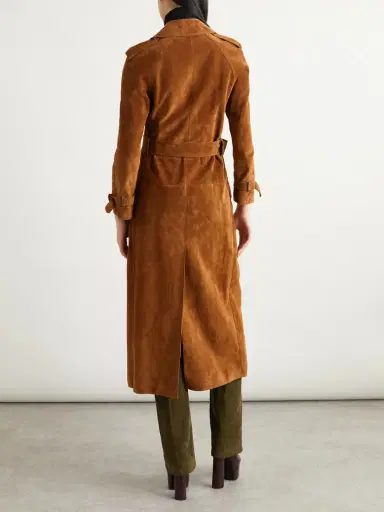 Saint Laurent Suede Trench Coat | Thumbnail 4 Saint Laurent Suede Trench Coat | Thumbnail 4