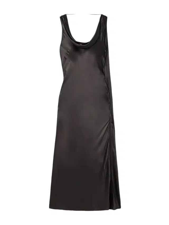 Open-back Draped Silk-satin Midi Dress