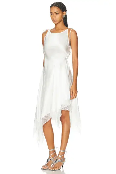 Acne Studios Doyla Satin Lace Dress | Thumbnail 3