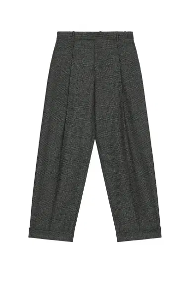 Bottega Veneta Wool Prince Of Wales One Pleat Trousers | Thumbnail 1 Bottega Veneta Wool Prince Of Wales One Pleat Trousers | Thumbnail 1