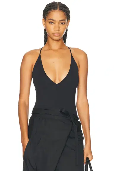WARDROBE.NYC V-Neck Bodysuit | Thumbnail 1