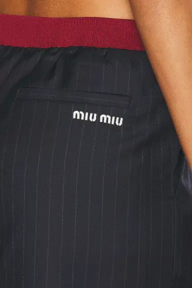 Miu Miu Drawstring Waist Mini Short | Thumbnail 6 Miu Miu Drawstring Waist Mini Short | Thumbnail 6