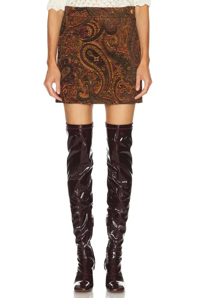 Wool Paisley Skirt