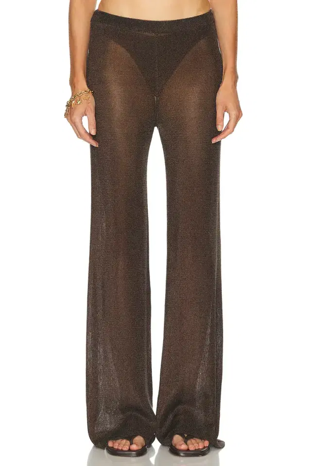 SEROYA Sheldon Metallic Knit Pant