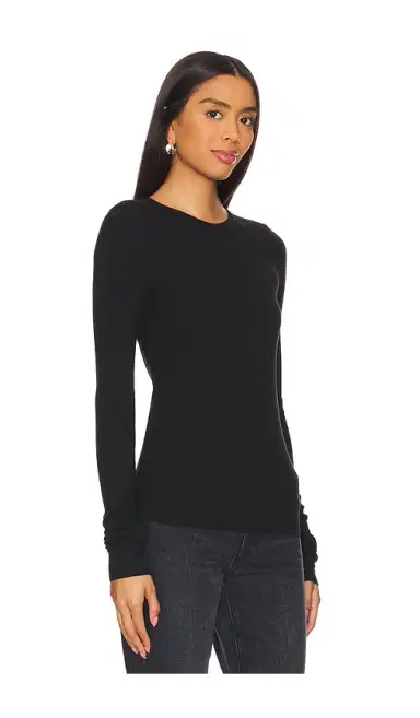 ÉTERNE Long Sleeve Fitted Top | Thumbnail 2