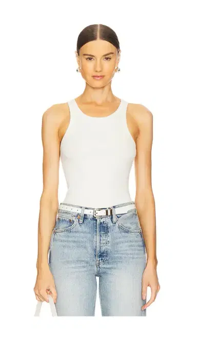 ÉTERNE High Neck Fitted Tank Top | Thumbnail 1