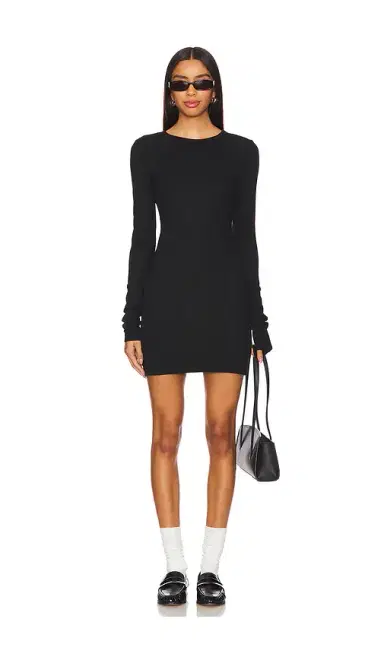 ÉTERNE Long Sleeve Crewneck Mini Dress | Thumbnail 1 ÉTERNE Long Sleeve Crewneck Mini Dress | Thumbnail 1