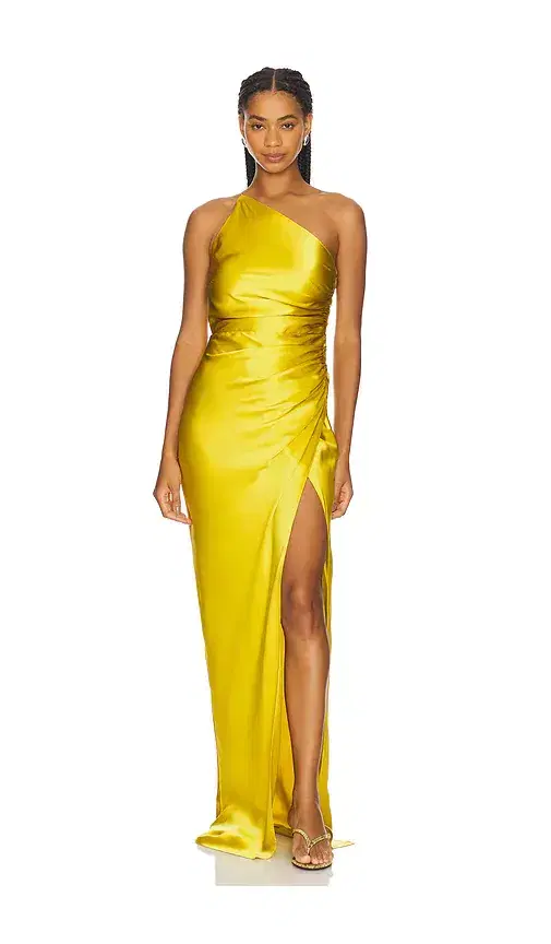 The Sei Asymmetrical Gathered Wrap Gown