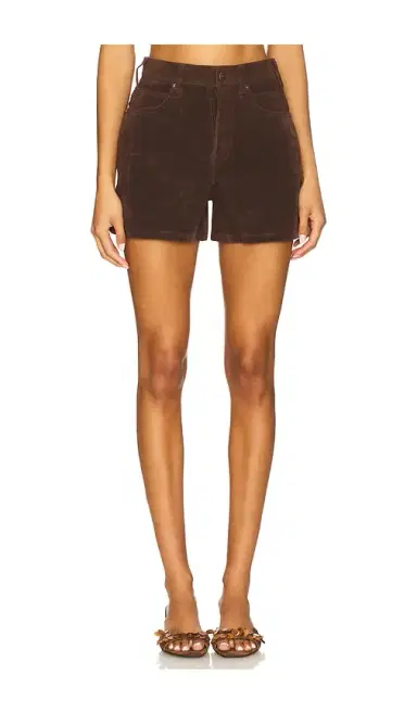 Free People x We The Free Tippi Faux Suede Short In Chicory Coffee | Thumbnail 1