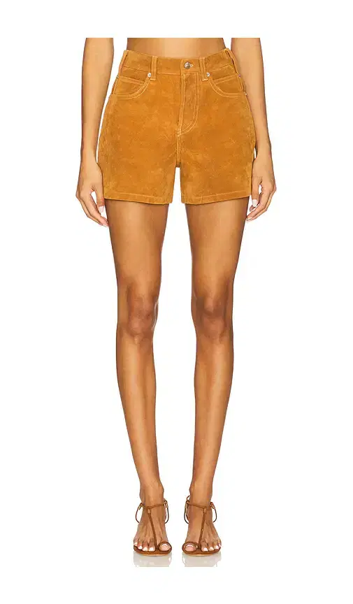Free People x We The Free Tippi Faux Suede Short In Dark Honey