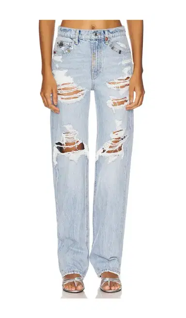 Alexander Wang Distressed Ez Mid Rise Jean | Thumbnail 1 Alexander Wang Distressed Ez Mid Rise Jean | Thumbnail 1