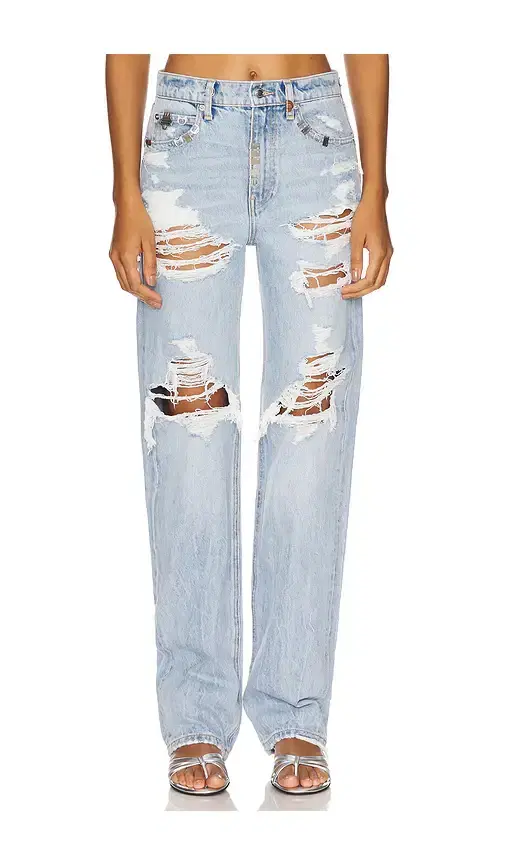 Distressed Ez Mid Rise Jean Distressed Ez Mid Rise Jean