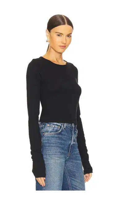 ÉTERNE Long Sleeve Baby Tee | Thumbnail 2