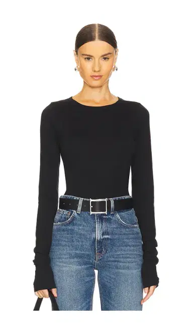 ÉTERNE Long Sleeve Baby Tee | Thumbnail 1