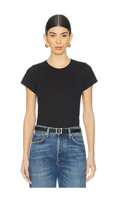 ÉTERNE Fitted Crewneck Short Sleeve T-Shirt | Thumbnail 1