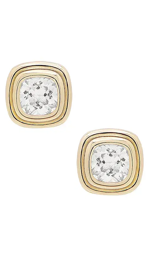 SHASHI Cushion Bezel Stud