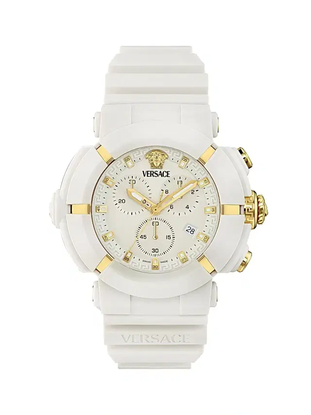 Men's Real Active Chrono Ceramic & Stainless Steel Watch/45MM - White Ecoceramic