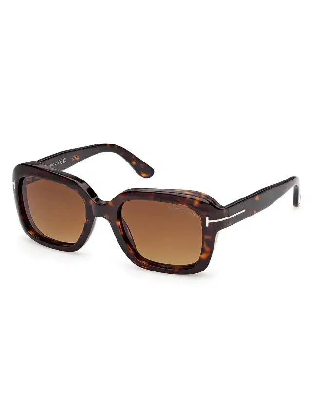 TOM FORD Women's Natalia 52MM Square Sunglasses - Havana Brown