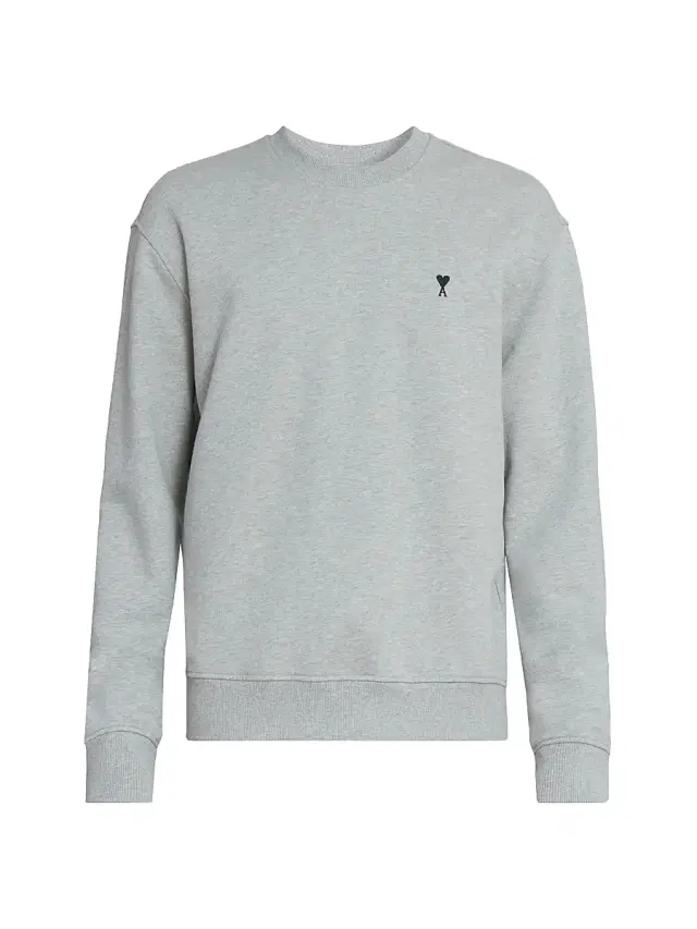 Men's Contrasted Ami de Coeur Sweatshirt - Gris Cendre Chine