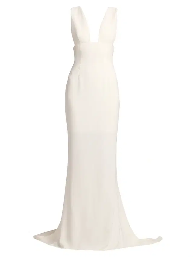 Women's Sculpted Column Gown - White