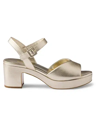 Prada Women's Nappa Leather Sandals - Gold - Size 5.5 | Thumbnail 1