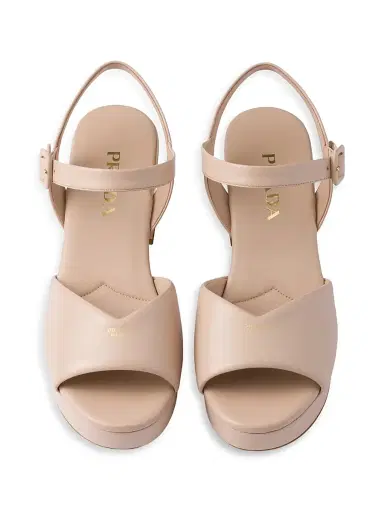 Prada Women's Nappa Leather Sandals - Sand Beige - Size 10.5 | Thumbnail 4 Prada Women's Nappa Leather Sandals - Sand Beige - Size 10.5 | Thumbnail 4