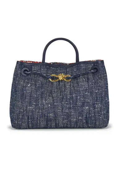 Bottega Veneta Medium Andiamo Denim Bag | Thumbnail 3 Bottega Veneta Medium Andiamo Denim Bag | Thumbnail 3