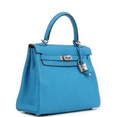HERMÈS Hermes Kelly Retourne 25 Bleu Zanzibar Togo Palladium Hardware | Thumbnail 3 HERMÈS Hermes Kelly Retourne 25 Bleu Zanzibar Togo Palladium Hardware | Thumbnail 3