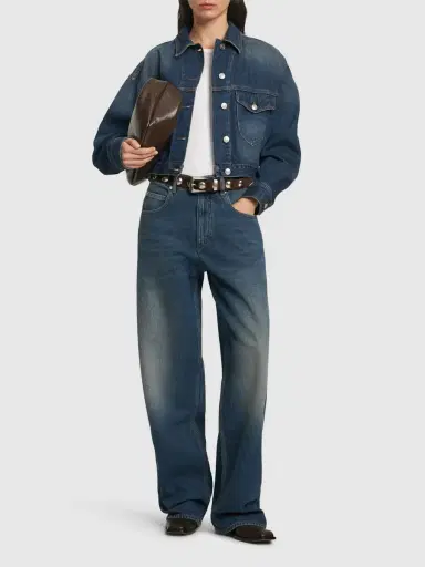 ISABEL MARANT Joanny Mid Rise Denim Wide Jeans | Thumbnail 2