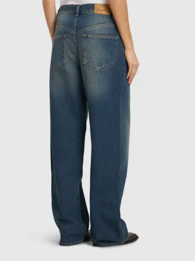 ISABEL MARANT Joanny Mid Rise Denim Wide Jeans | Thumbnail 3