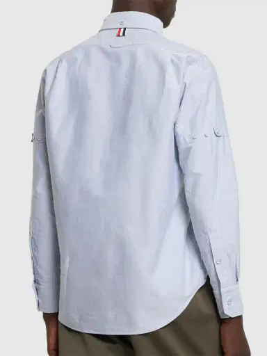 THOM BROWNE Straight Fit Button Down Shirt | Thumbnail 3
