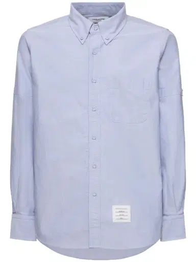 THOM BROWNE Straight Fit Button Down Shirt | Thumbnail 1