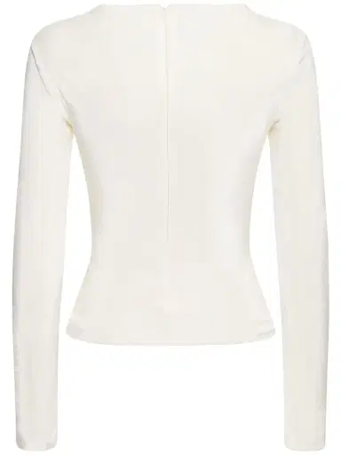 16ARLINGTON Nubria Velvet Long Sleeve Crop Top | Thumbnail 5