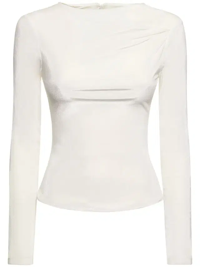 Nubria Velvet Long Sleeve Crop Top