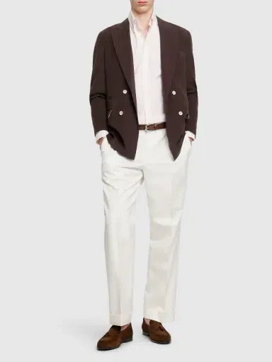 BRUNELLO CUCINELLI Striped Cotton Button Down Shirt | Thumbnail 2