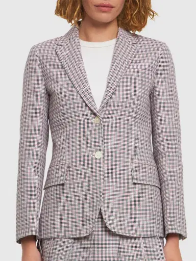 THOM BROWNE Cotton Check Crepe Jacket | Thumbnail 3