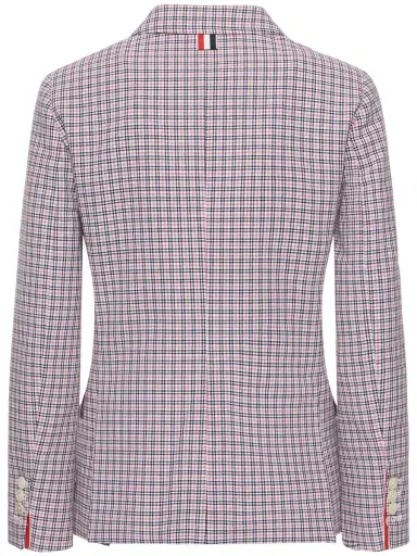 THOM BROWNE Cotton Check Crepe Jacket | Thumbnail 6