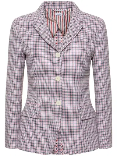 THOM BROWNE Cotton Check Crepe Jacket | Thumbnail 1