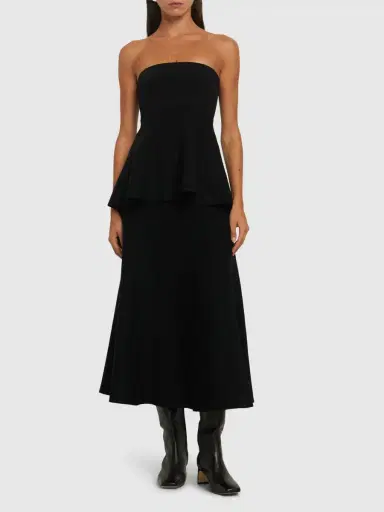 THE FRANKIE SHOP Gabrielle Viscose Blend Knit Midi Skirt | Thumbnail 2