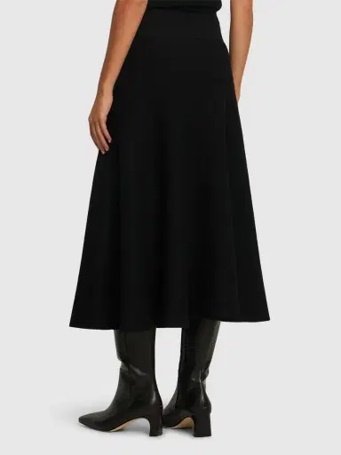 THE FRANKIE SHOP Gabrielle Viscose Blend Knit Midi Skirt | Thumbnail 3