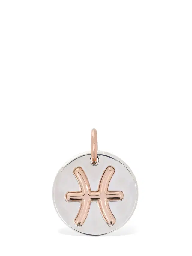 9kt Rose Gold & Silver Pisces Charm
