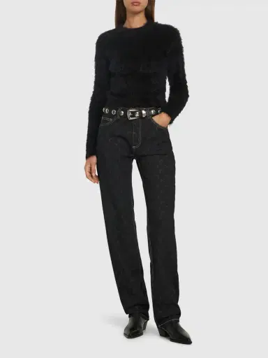 MARINE SERRE Wild Puffy Knit Fitted Sweater | Thumbnail 2