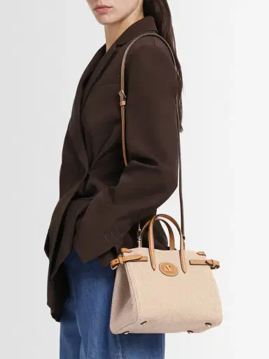 VALENTINO GARAVANI Small Antibes Canvas Top Handle Bag | Thumbnail 3 VALENTINO GARAVANI Small Antibes Canvas Top Handle Bag | Thumbnail 3