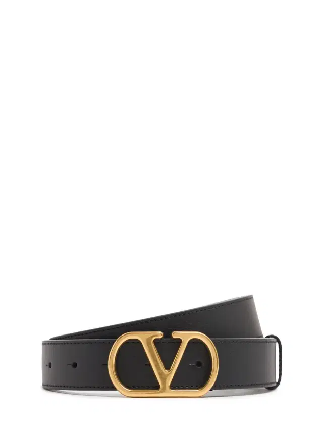30mm Vlogo Signature Leather Belt
