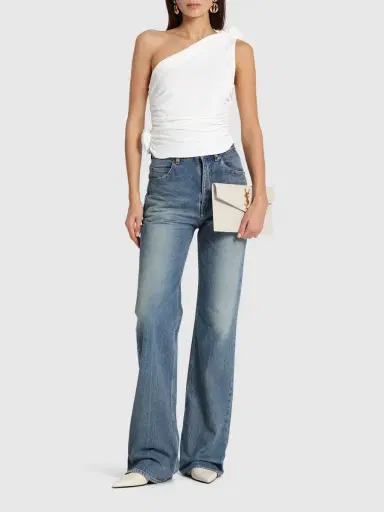 MAGDA BUTRYM Jersey One Shoulder Flower Top | Thumbnail 2